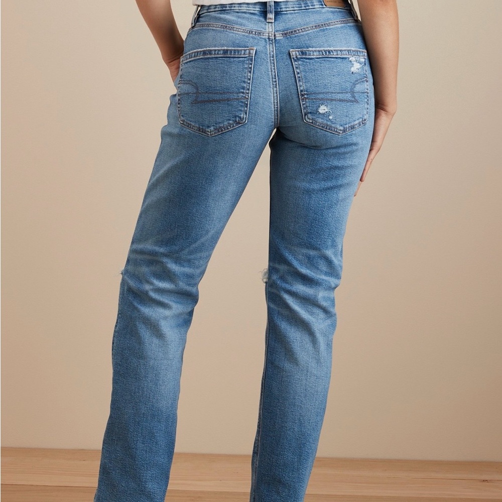 AE Stretch Straight Ripped Jeans - Picture 3 of 8